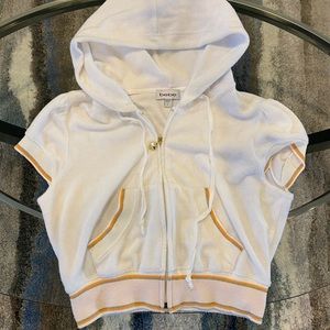 Bebe Cropped short sleeve hoodie Size Large